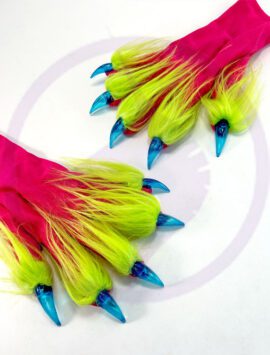 Party Monster - Pink with Green Fur, Blue Claws