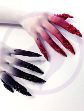 Inked Diamante on White Second Skin